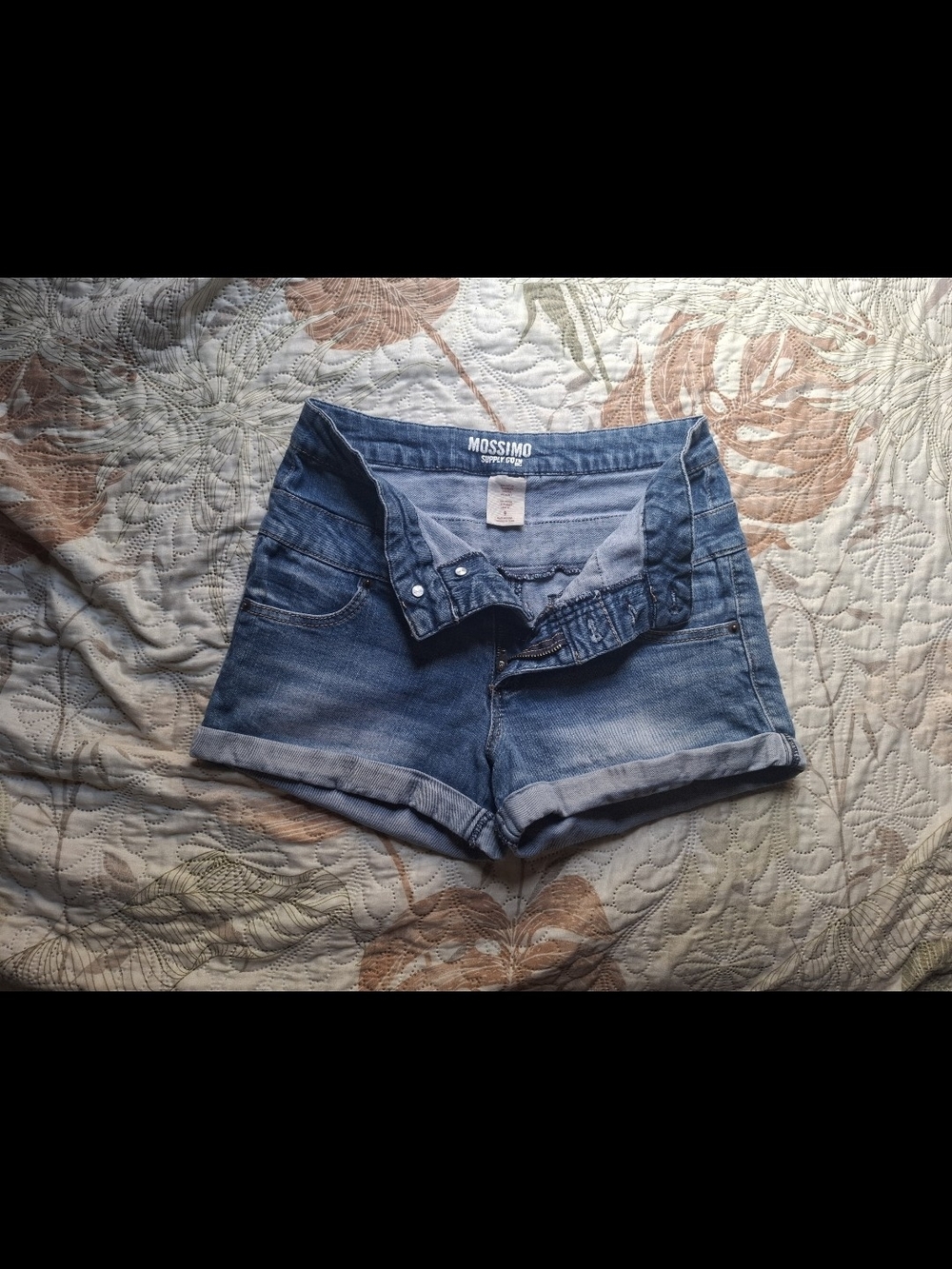 Mossimo Supply Co. Light Blue Cuffed Denim Shorts